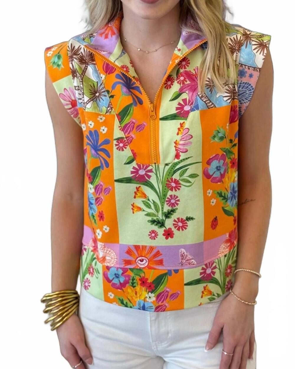 NEW ALDEN ADAIR clara top in multicolor